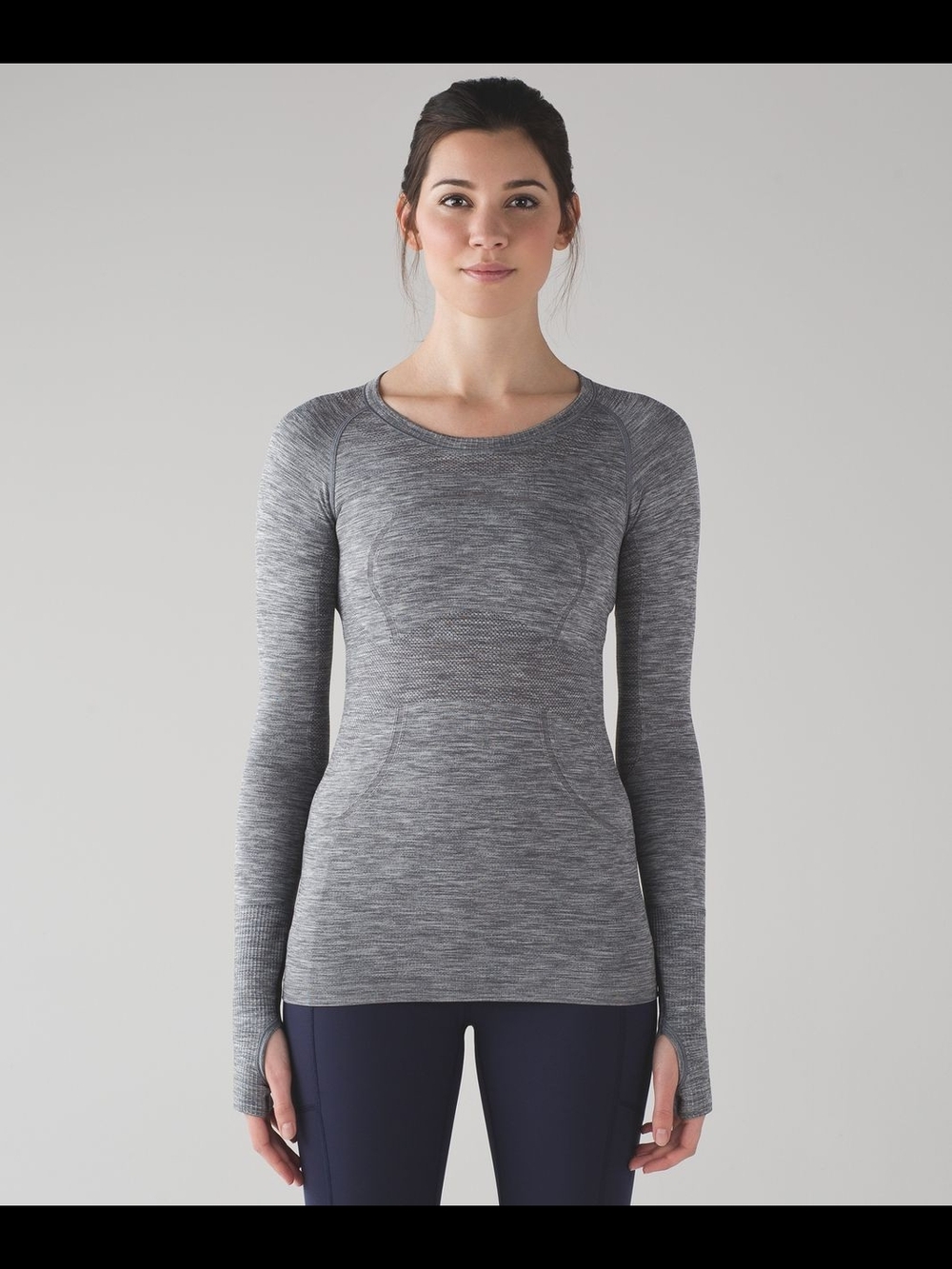 lululemon athletica Heathered Gray Seamless Long-Sleeve Swiftly Tech Top 4